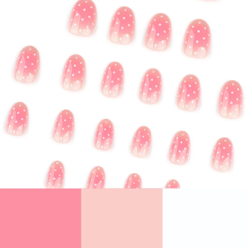 Artful nail art in soft ombre look with dots Stornfield