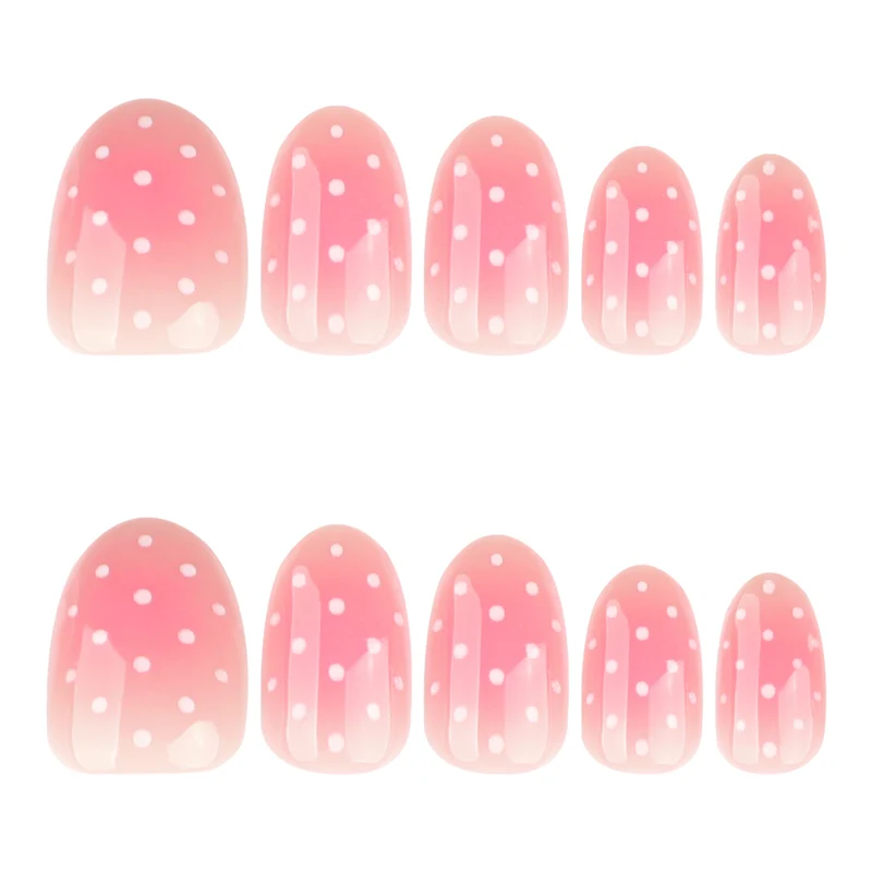 Artful nail art in soft ombre look with dots Stornfield