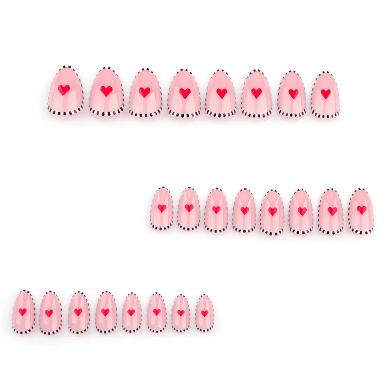 Artful Nail Art in Romantic Heart Design Stornfield