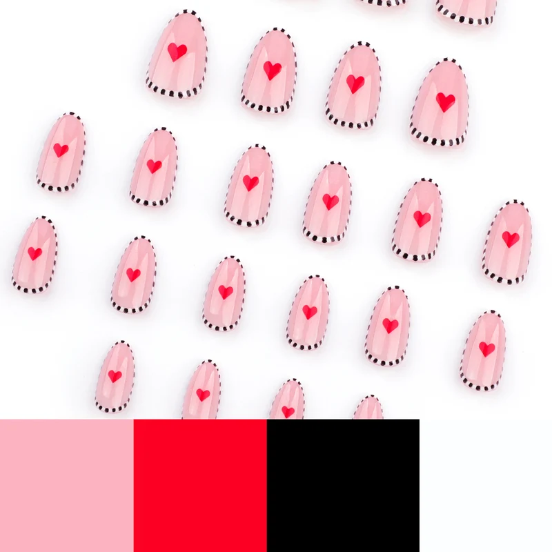 Artful Nail Art in Romantic Heart Design Stornfield