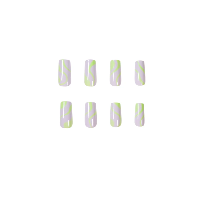 Artful Nail Art in Modern Wave Pattern Stornfield