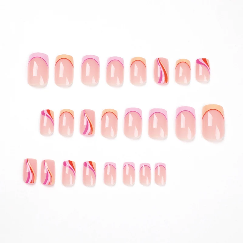 Artistic Nail Art in Modern Wave Design Stornfield