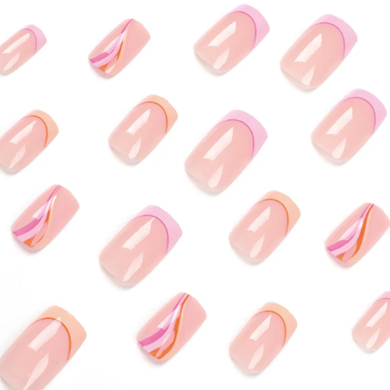 Artistic Nail Art in Modern Wave Design Stornfield