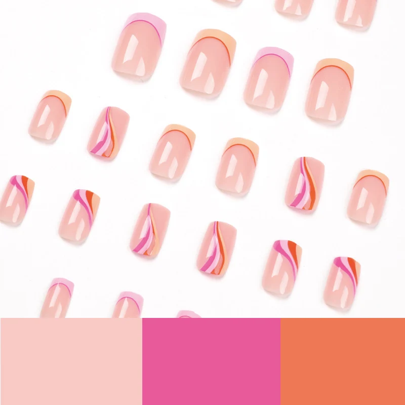 Artistic Nail Art in Modern Wave Design Stornfield