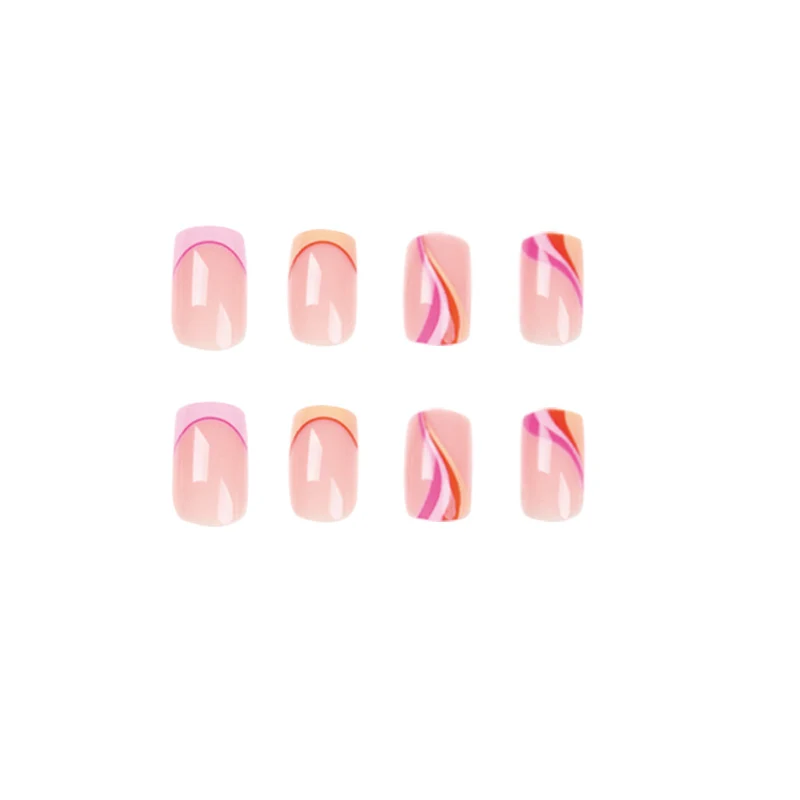 Artistic Nail Art in Modern Wave Design Stornfield