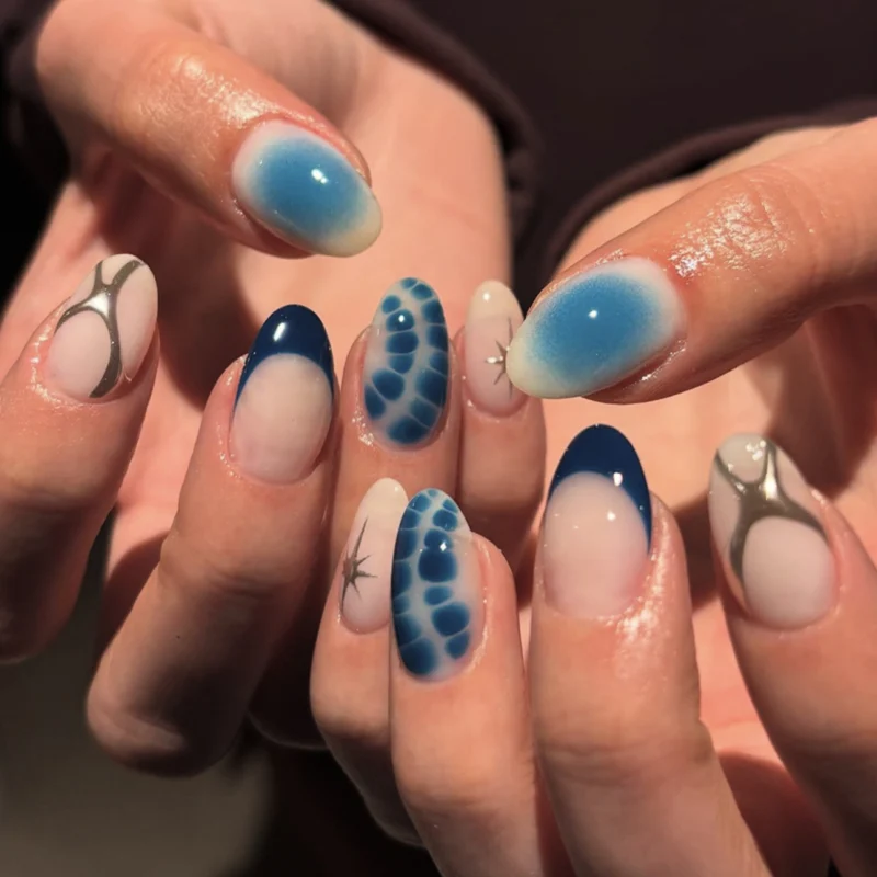 Artful Nail Art in Modern Watercolor Design Stornfield