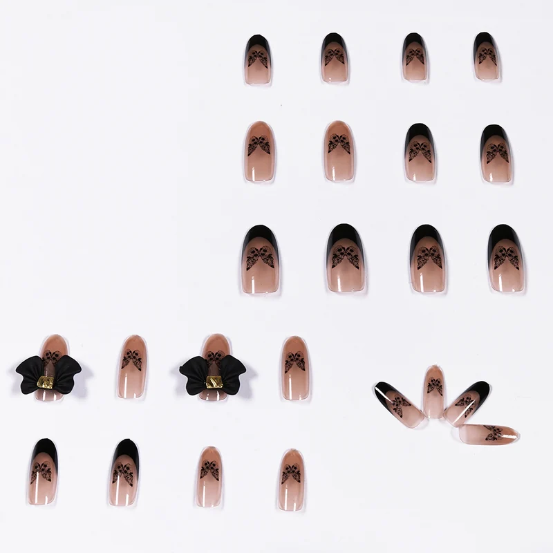 Artful nail art in Gothic style with butterfly motifs Stornfield