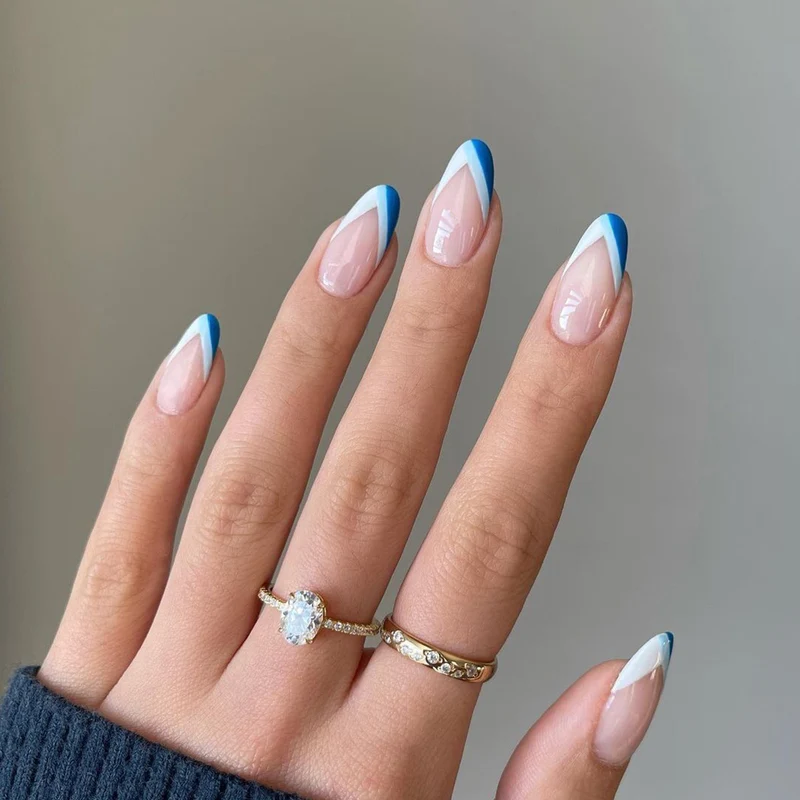 Artful Nail Art with Elegant Tips and Geometric Accents Stornfield