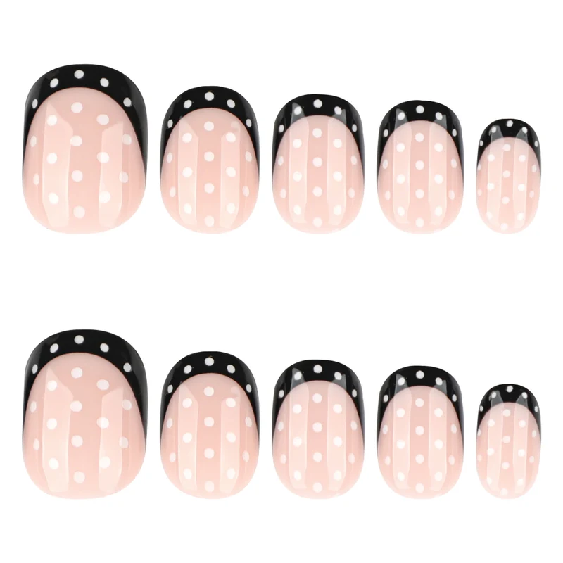 Artful nail art with elegant dots and ombre effect Stornfield