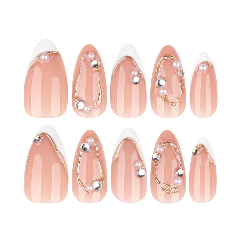 Artistic Nail Art with Elegant Gold Accents Stornfield