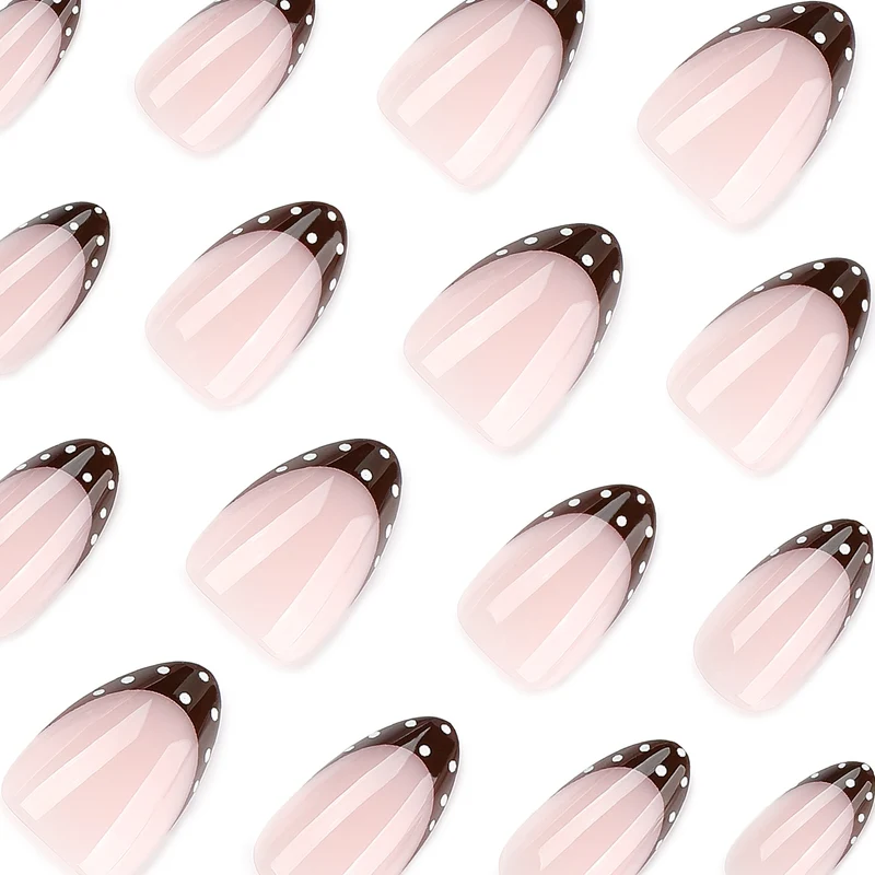 Artful nail art with elegant French tips and glitter accents Stornfield