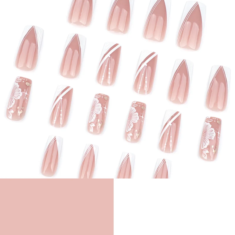 Artful Nail Art with Elegant Floral Design Stornfield