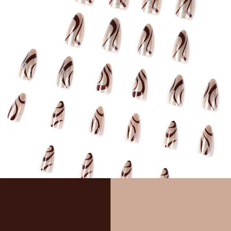 Artful nail art with elegant wave pattern Stornfield