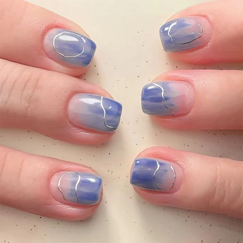 Artistic Nail Art with Elegant Ombre Design Stornfield