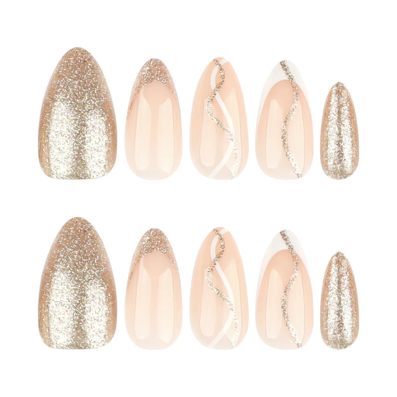 Artful nail art with elegant gold design Stornfield