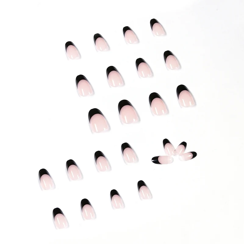 Artful Nail Art with Elegant French Tip Design Stornfield