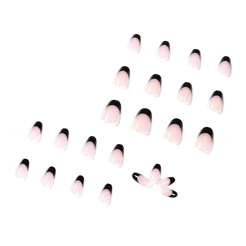 Artful Nail Art with Elegant French Tip Design Stornfield