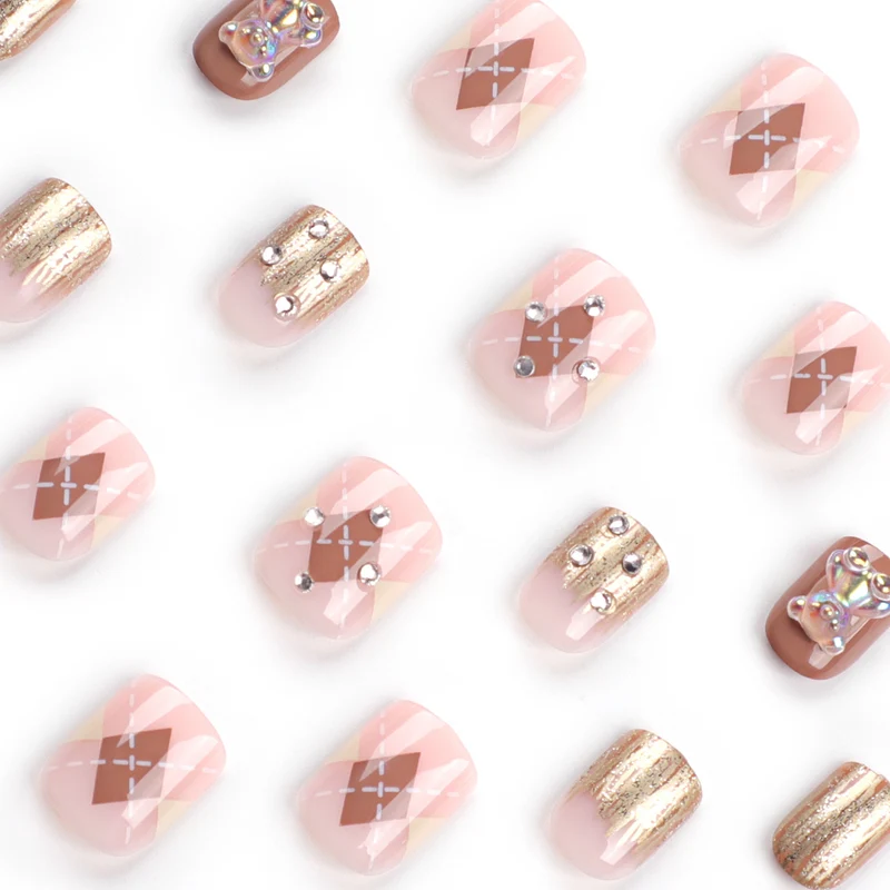 Artful nail art with elegant floral design and glitter accents Stornfield
