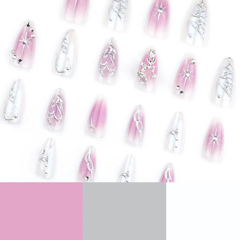 Artistic nail art with unique 3D decorations and glitter accents Stornfield