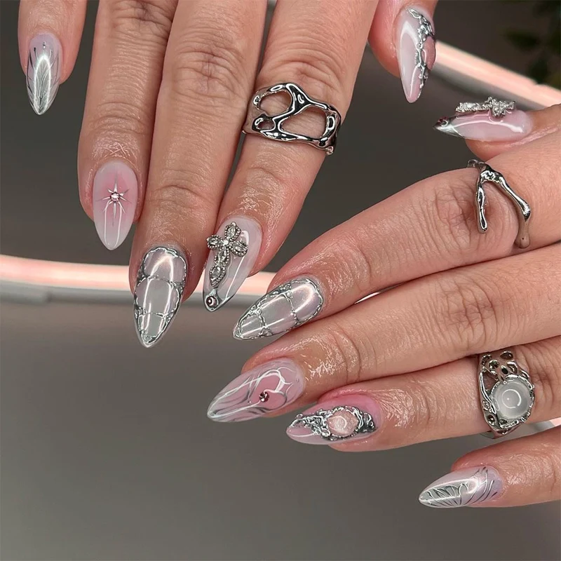 Artistic Nail Art with Noble Decorations Stornfield