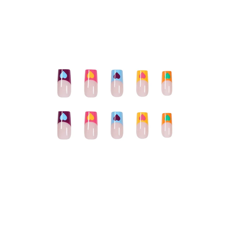 Artful Nail Art with Colorful Heart Designs Stornfield