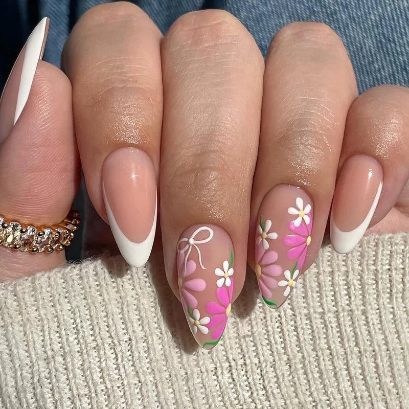Artistic Nail Art with Floral Designs Stornfield
