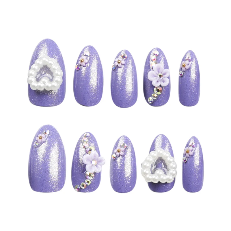 Artistic Nail Art with Floral Decorations Stornfield