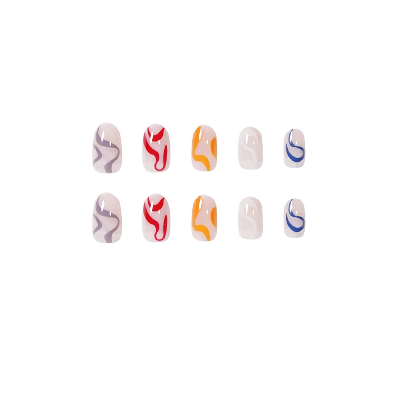 Artistic Nail Art with Abstract Designs Stornfield