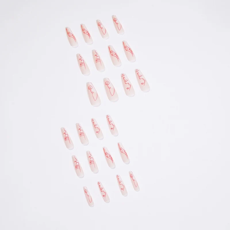 Artful Nail Art with Abstract Line Design Stornfield