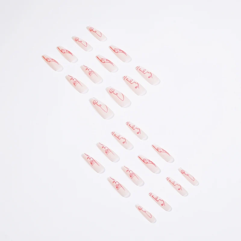 Artful Nail Art with Abstract Line Design Stornfield