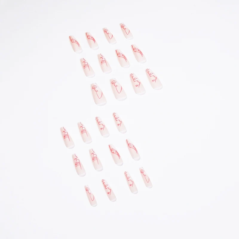 Artful Nail Art with Abstract Line Design Stornfield