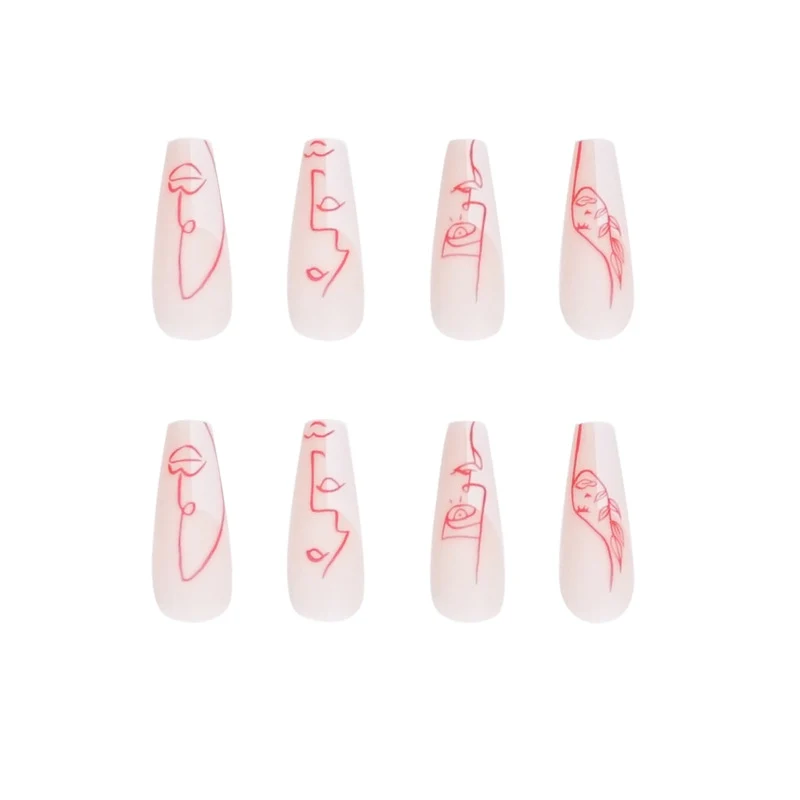 Artful Nail Art with Abstract Line Design Stornfield