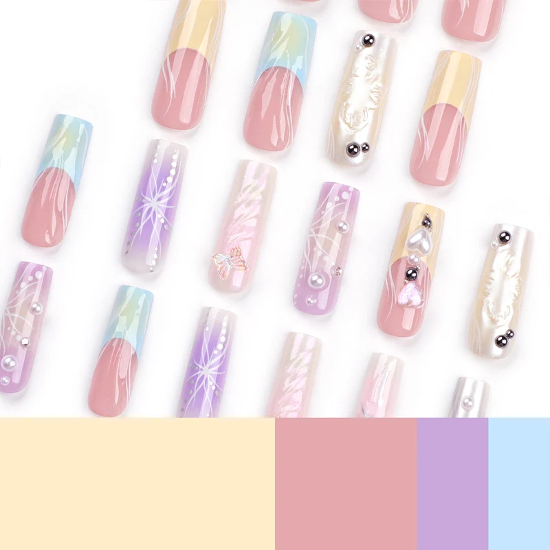 Artful nail art with 3D details and glitter accents Stornfield
