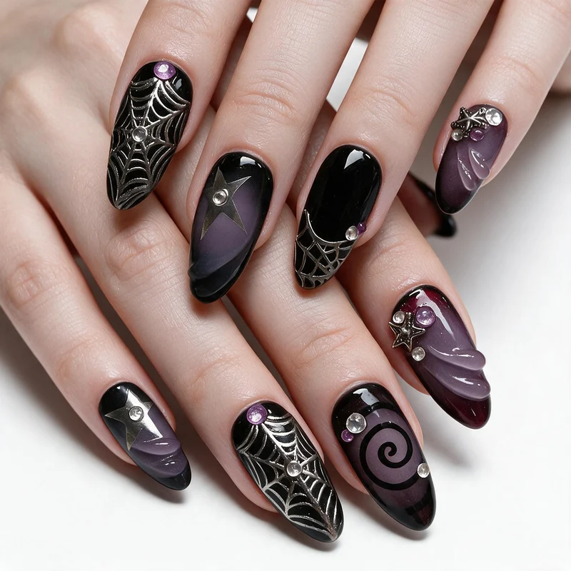 Artistic Halloween Nail Art Stornfield