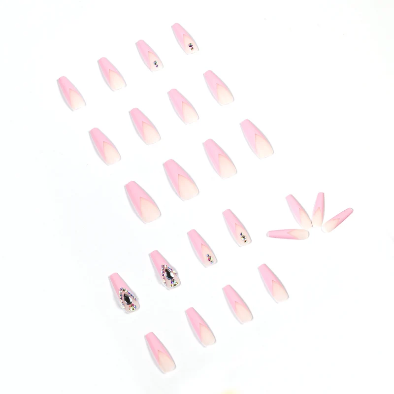Artful glitter nail extensions with aqua accents Stornfield