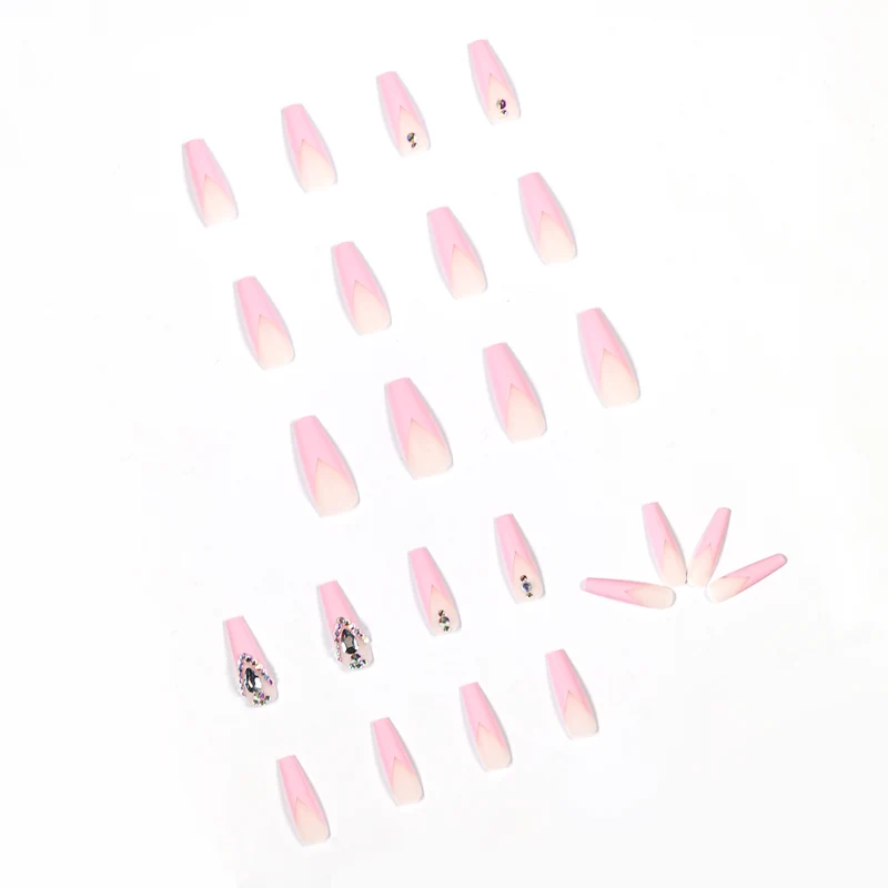 Artful glitter nail extensions with aqua accents Stornfield