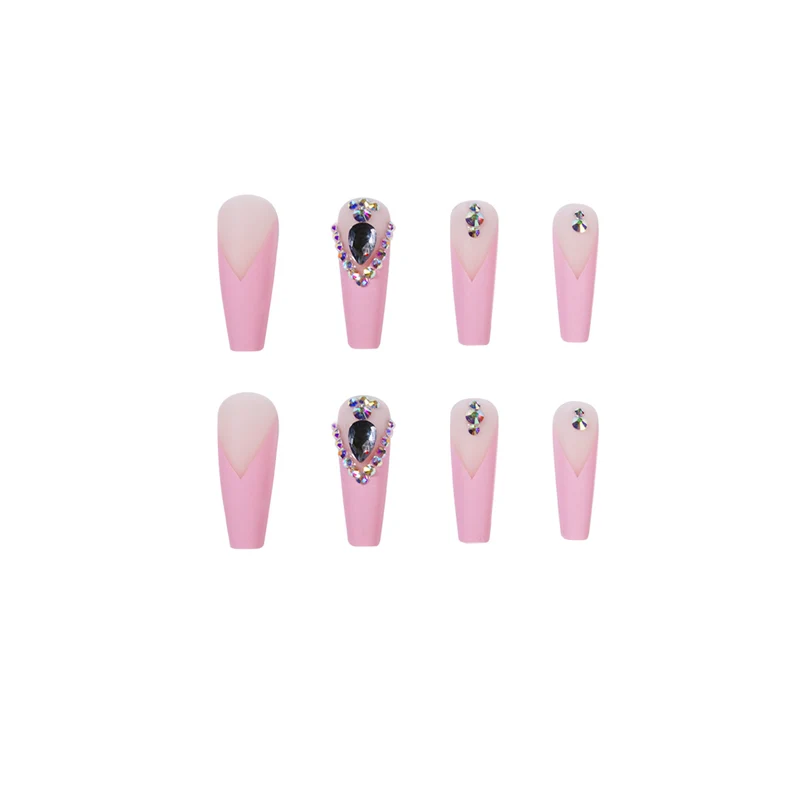 Artful glitter nail extensions with aqua accents Stornfield