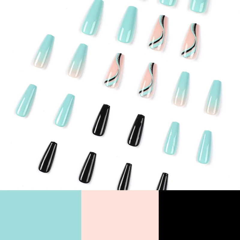 Artistic Gel Nail Extensions in Modern Design Stornfield