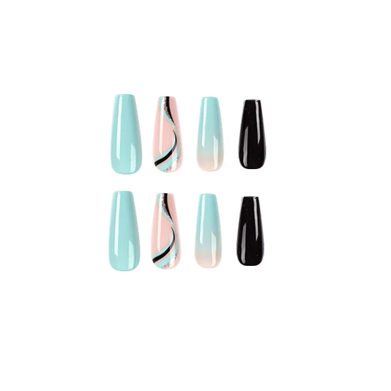 Artistic Gel Nail Extensions in Modern Design Stornfield