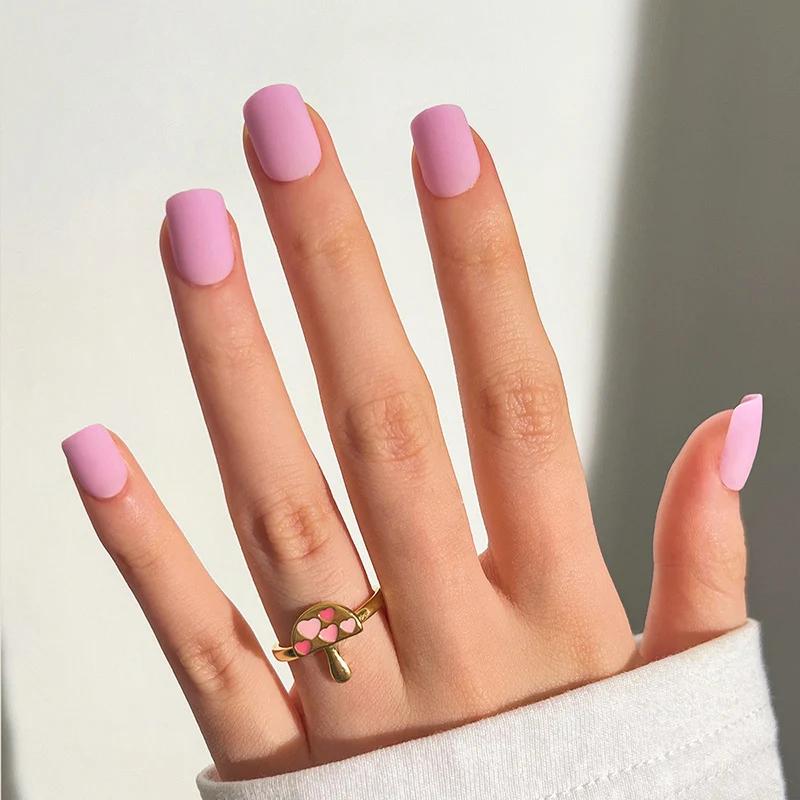 Artistic gel nails with matte finish Stornfield