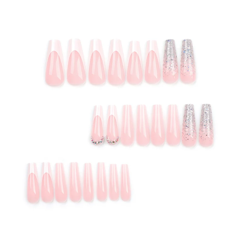 Artful Gel Nails with Glitter and Ombre Effect Stornfield