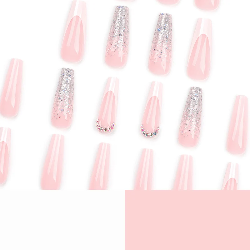 Artful Gel Nails with Glitter and Ombre Effect Stornfield
