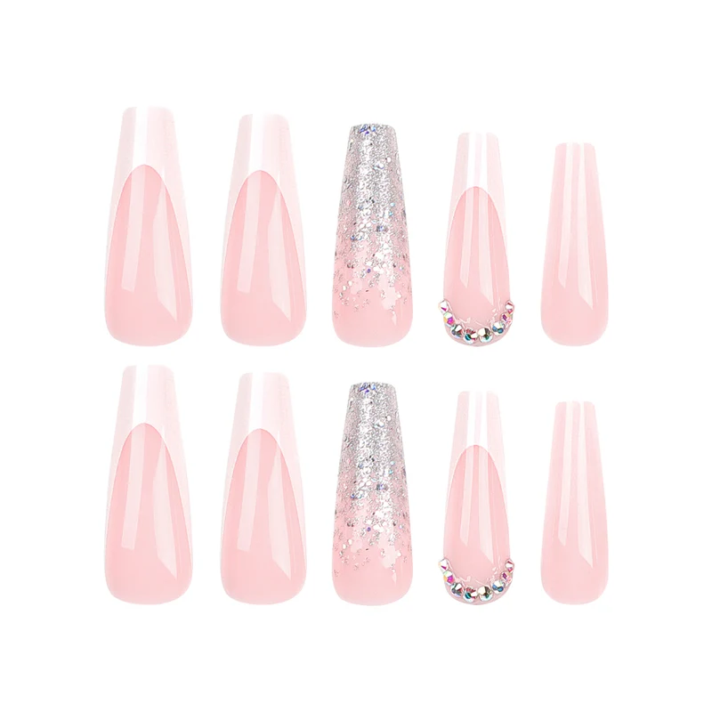 Artful Gel Nails with Glitter and Ombre Effect Stornfield