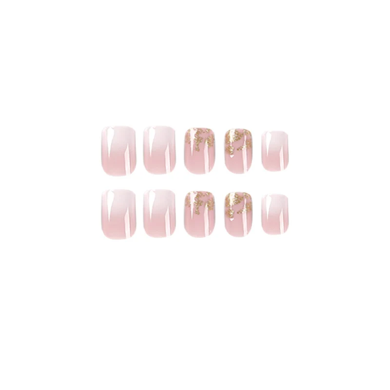 Artistic gel nails with glitter and ombre effect Stornfield