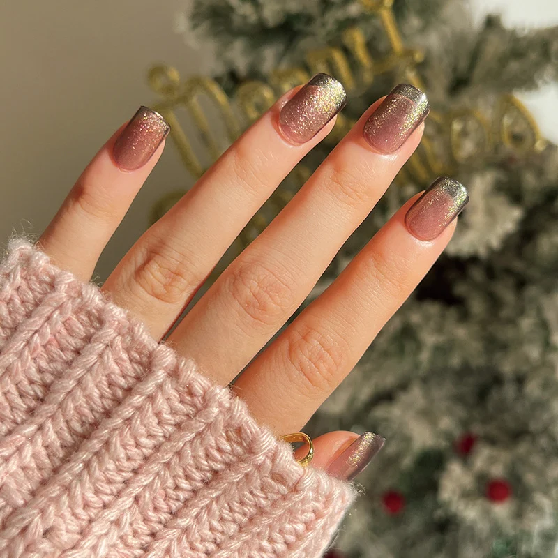 Artful Gel Nails with Glitter Gradients Stornfield