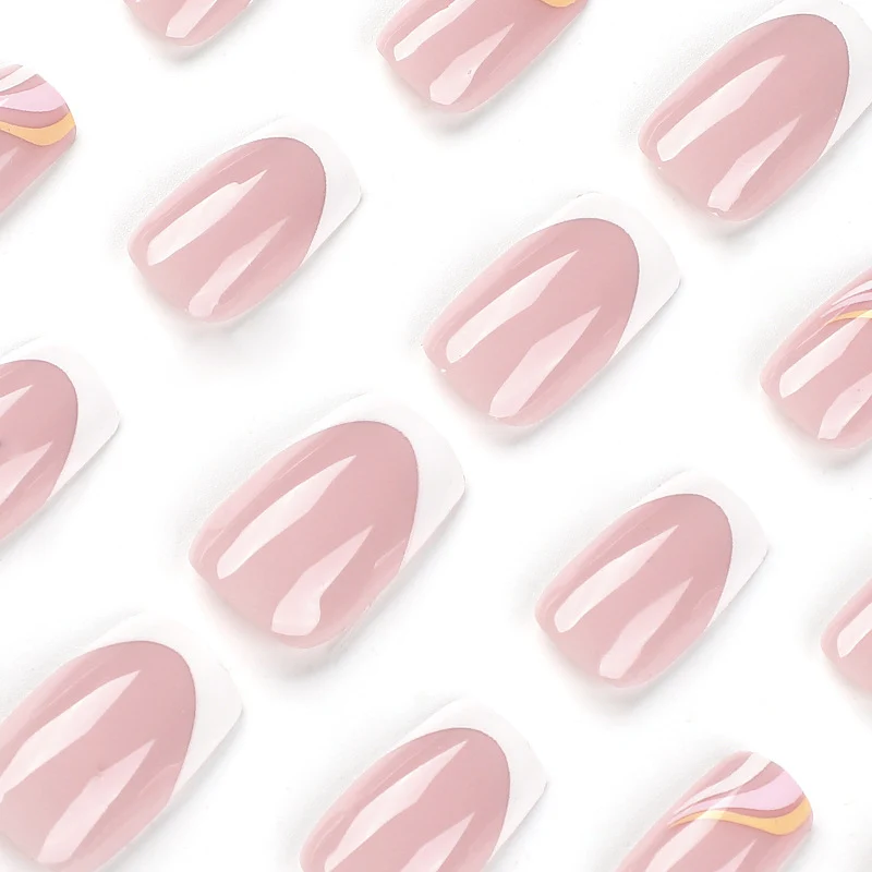 Artful Gel Nails with Elegant Accents Stornfield