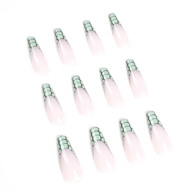 Artful gel nails with elegant snake pattern and high gloss Stornfield