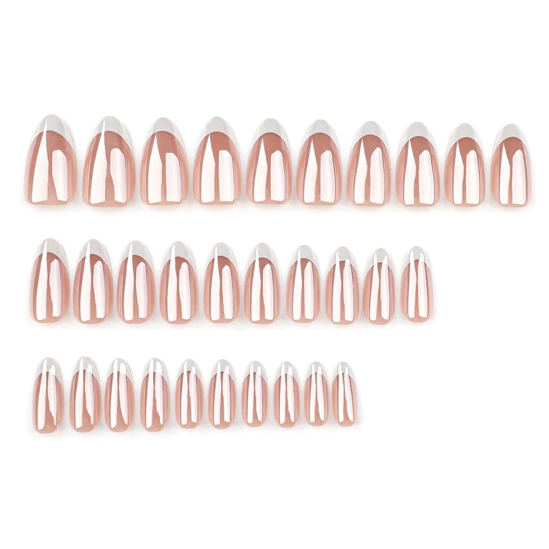 Artistic Gel Nails with Elegant French Tip Design Stornfield