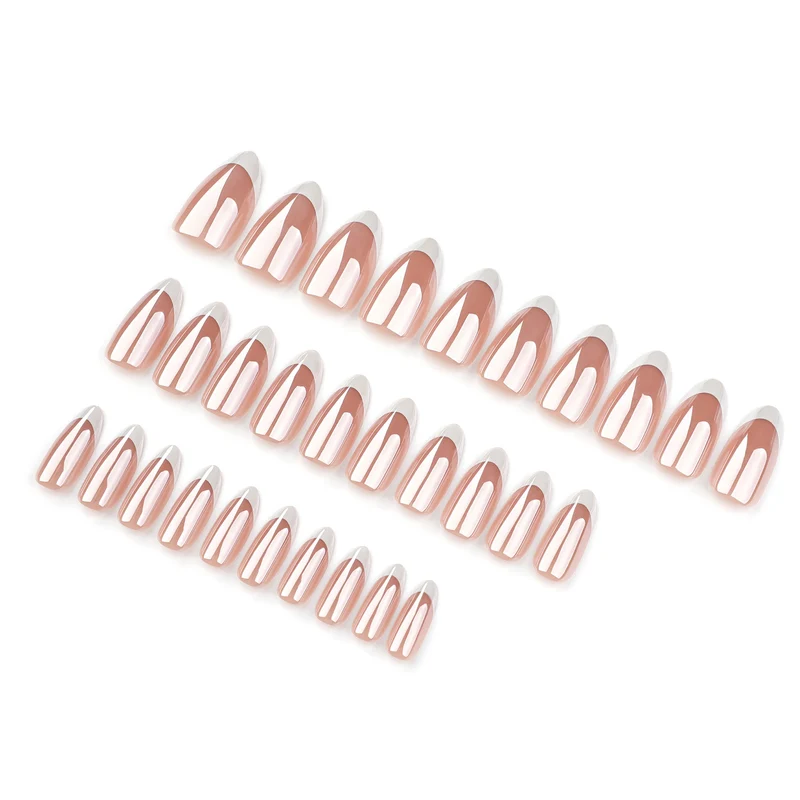 Artistic Gel Nails with Elegant French Tip Design Stornfield