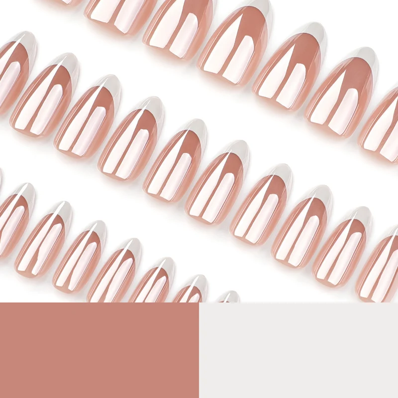 Artistic Gel Nails with Elegant French Tip Design Stornfield